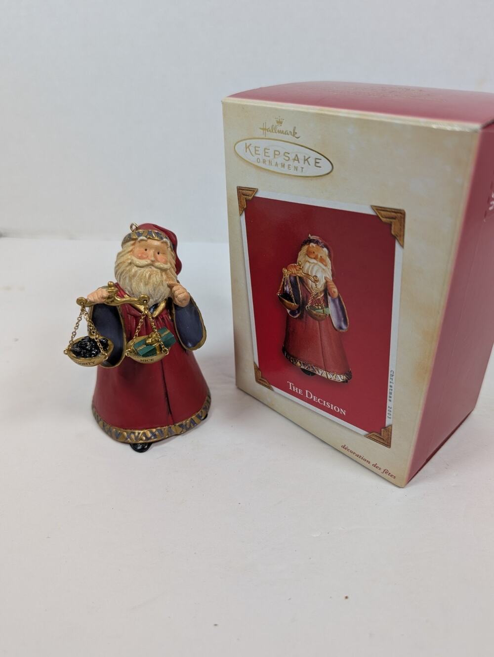 Hallmark Keepsake Ornament 2003 The Decision Santa Ornament New MIB Naughty Nice